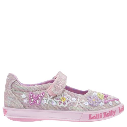 Girls Gold Shining Butterfly Dolly Shoes (24-34EUR) 25567 by Lelli Kelly from Hurleys