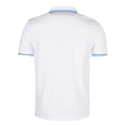 Mens White Tipped Reg Fit S/s Polo Shirt 24042 by PS Paul Smith from Hurleys