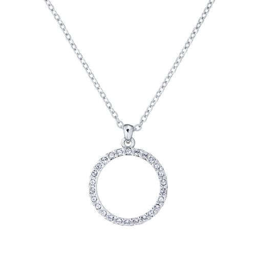 Womens Silver/Crystal Linzzi Luunar Circle Pendant Necklace 43568 by Ted Baker from Hurleys