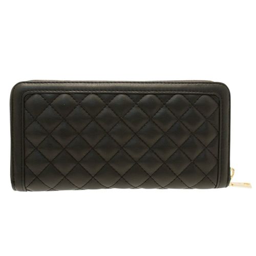 Womens Black Quilted Zip Purse 10452 by Love Moschino from Hurleys