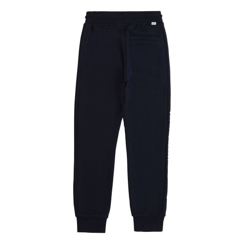 Boys Navy/Silver Embroidered Logo Sweat Pants 76299 by BOSS from Hurleys