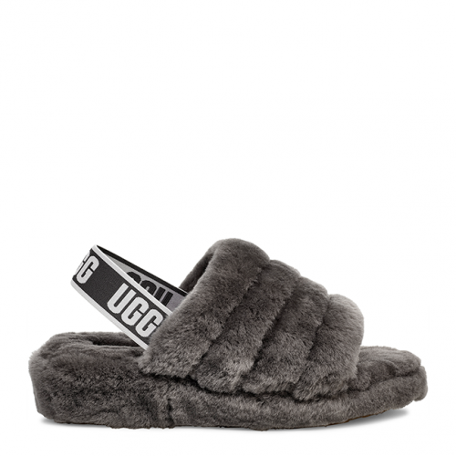 Womens Charcoal Fluff Yeah Slide Slippers 99409 by UGG from Hurleys