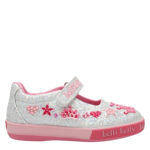 Girls Silver Glitter Tiara Dolly Shoes (25-33) 57605 by Lelli Kelly from Hurleys