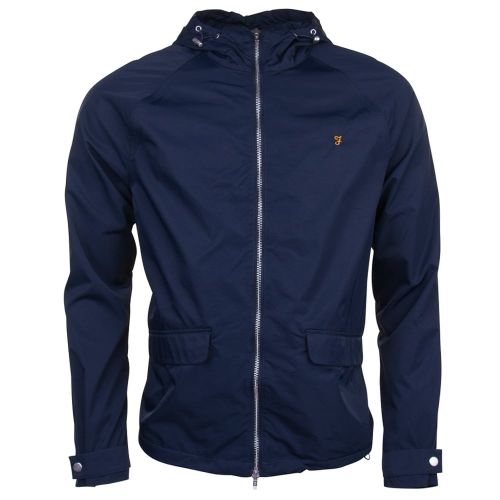 Mens Navy Coulston Zip Hooded Jacket 72201 by Farah from Hurleys