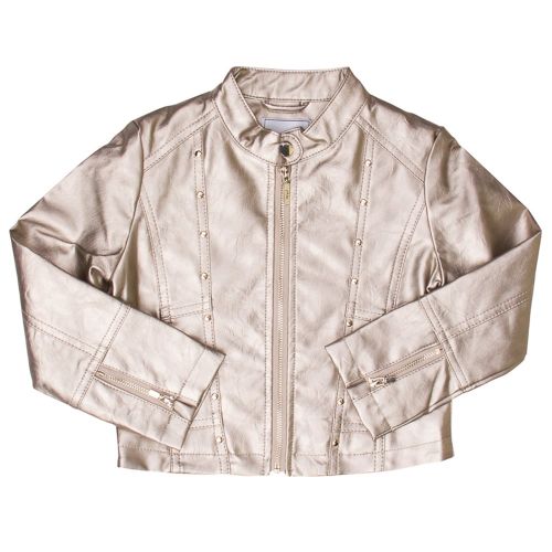 Girls Champagne Metallic PU Jacket 12843 by Mayoral from Hurleys