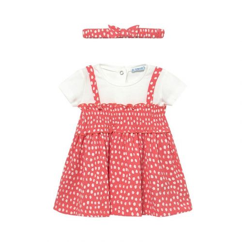 Infant Coral Spot Dress & Headband 82314 by Mayoral from Hurleys