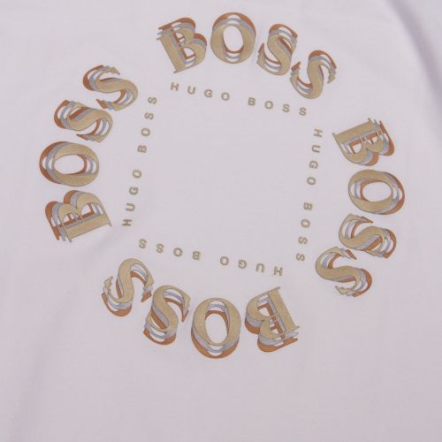 BOSS Mens White Tee 5 Circle Logo S/s T Shirt