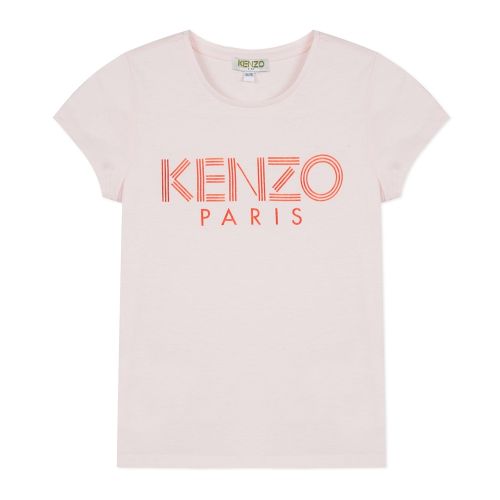 Junior Light Pink Logo S/s T Shirt 45886 by Kenzo from Hurleys