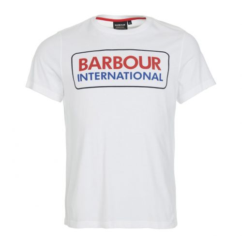 Mens White Event Logo S/s T Shirt 95593 by Barbour International from Hurleys
