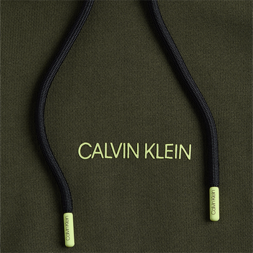 Mens Dark Olive Essential Logo Tape Hoodie 90996 by Calvin Klein from Hurleys