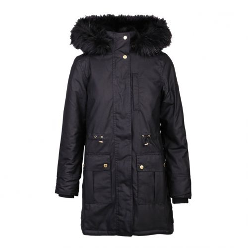Womens Black Picard Wax Hooded Coat 97293 by Barbour International from Hurleys