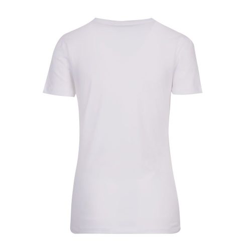 Womens Optical White Crystal Heart Slim Fit S/s T Shirt 89135 by Love Moschino from Hurleys