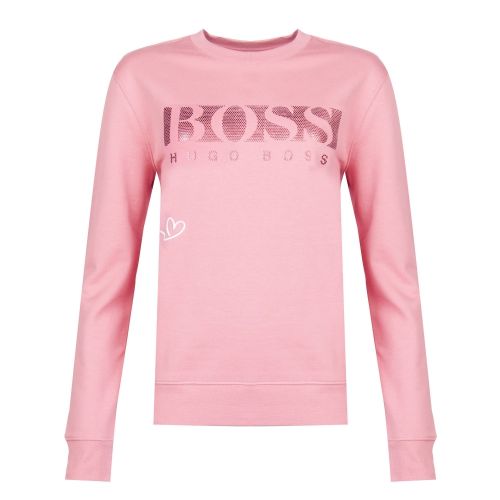 Casual Womens Medium Pink Tacasual Logo Sweat Top 28584 by BOSS from Hurleys