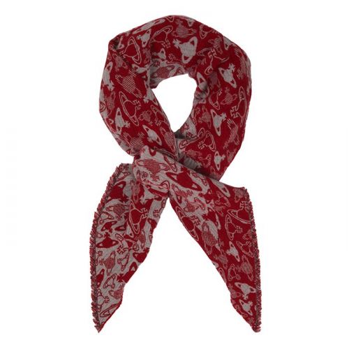 Womens Red Two Point Silhouette Orb Scarf 92992 by Vivienne Westwood from Hurleys