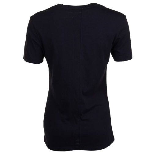 Womens Black Shrunken S/s Tee Shirt 72610 by Calvin Klein from Hurleys