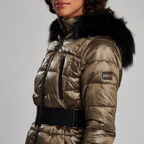 Womens Bronze Premium Arena Hooded Quilted Coat 51407 by Barbour International from Hurleys