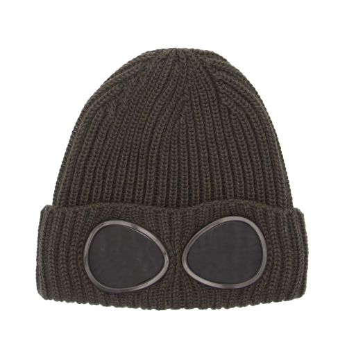Boys Dark Olive Goggle Beanie Hat 30531 by C.P. Company Undersixteen from Hurleys