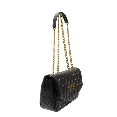 Womens Black Quilted Stud Shoulder Bag 82496 by Versace Jeans Couture from Hurleys