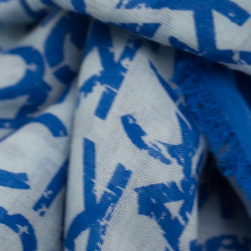 Womens Dazzling Blue CK Allover Logo Scarf 6196 by Calvin Klein from Hurleys