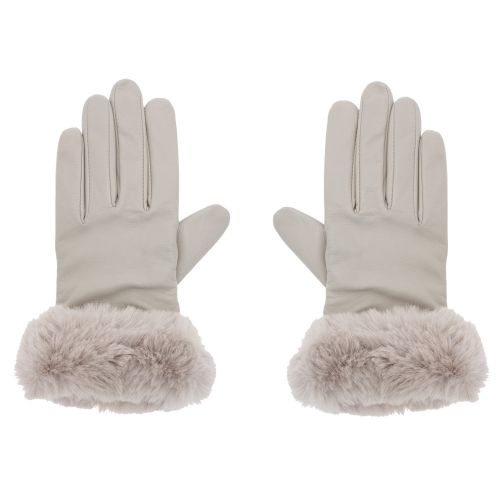 Womens Grey Nadie Fur Trim Gloves 30273 by Ted Baker from Hurleys
