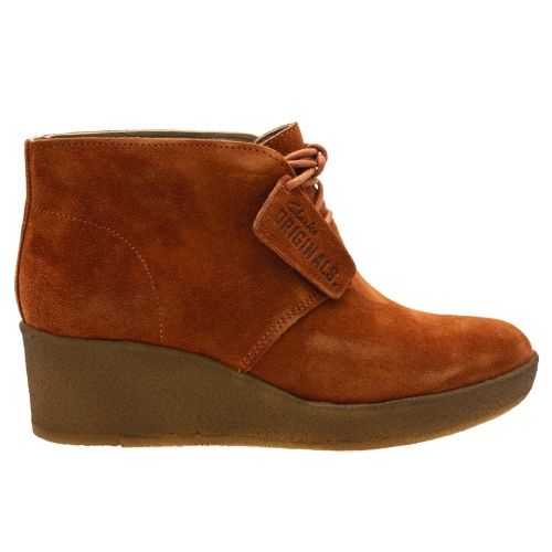 Womens Rust Vintage Suede Athie Terra 62864 by Clarks Originals from Hurleys