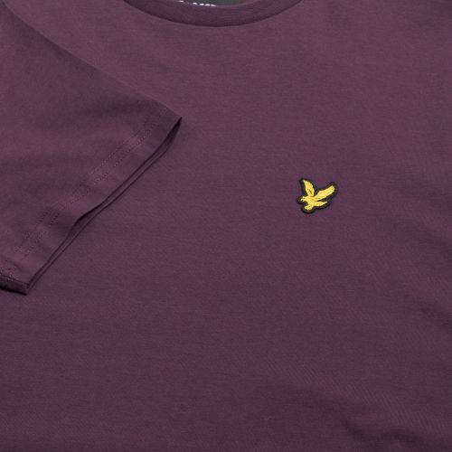 Mens Deep Plum Branded S/s T Shirt 33319 by Lyle & Scott from Hurleys