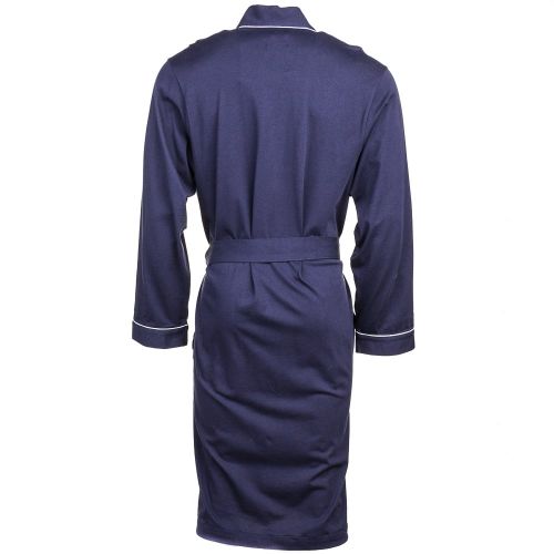 Mens Navy Cotton Trimmed Robe 67235 by BOSS from Hurleys