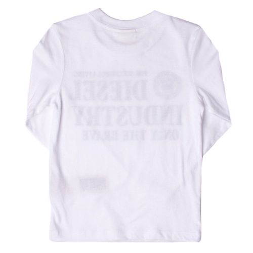Boys White Branded L/s Tee Shirt 65154 by Diesel from Hurleys