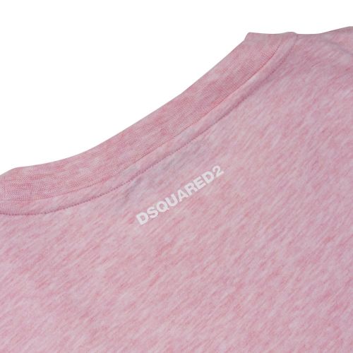 Mens Pink Melange Back Neck Logo S/s T Shirt 27836 by Dsquared2 from Hurleys