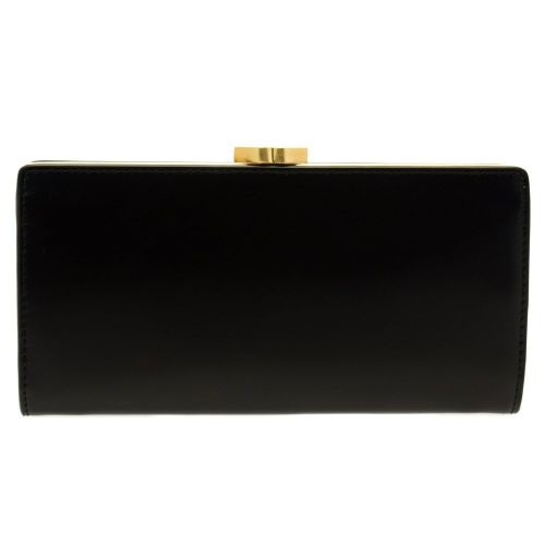 Womens Black Polished Leather Flat Frame Purse 66622 by Lulu Guinness from Hurleys