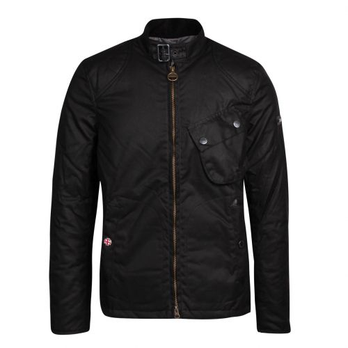 Mens Black Legion Waxed Jacket 77352 by Barbour International from Hurleys