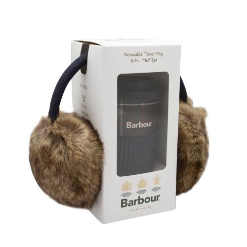 Womens Classic Tartan Travel Mug & Earmuff Set 79636 by Barbour from Hurleys
