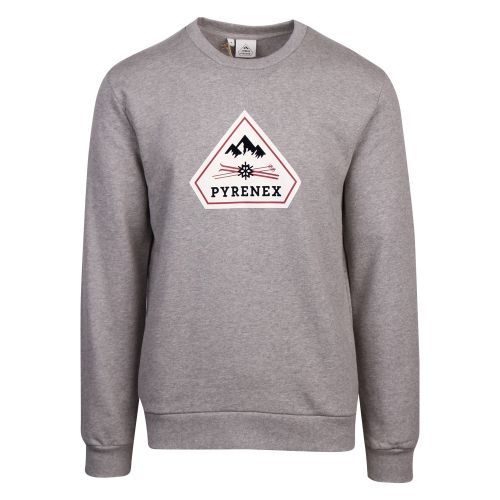 Mens Grey Marl Charles Branded Sweat Top 49020 by Pyrenex from Hurleys