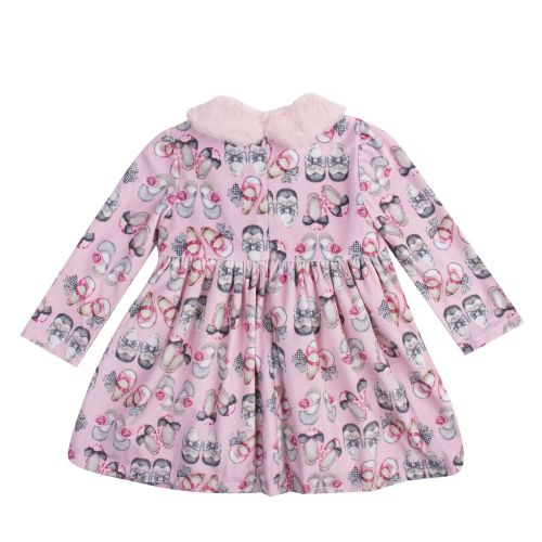 Infant Girls Rose Faux Fur Collar Printed Dress 75194 by Mayoral from Hurleys