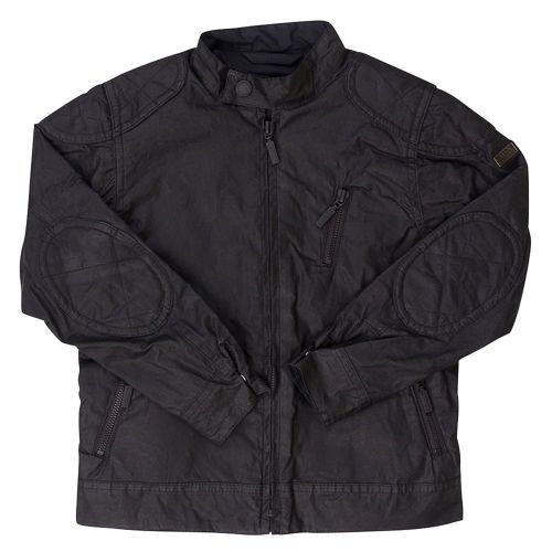 Boys Black Spoke Wax Jacket 72165 by Barbour International from Hurleys
