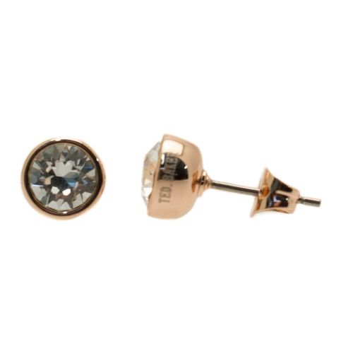 Womens Rose Gold & Clear Coraline Concentric Crystal Earrings 68746 by Ted Baker from Hurleys