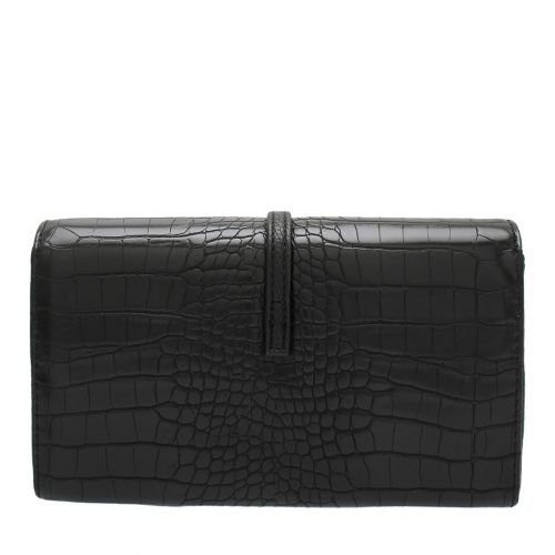 Womens Black Croc Heart Clutch Crossbody Bag 92722 by Love Moschino from Hurleys
