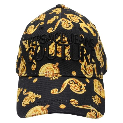 Mens Black Jewel Logo Print Cap 55276 by Versace Jeans Couture from Hurleys