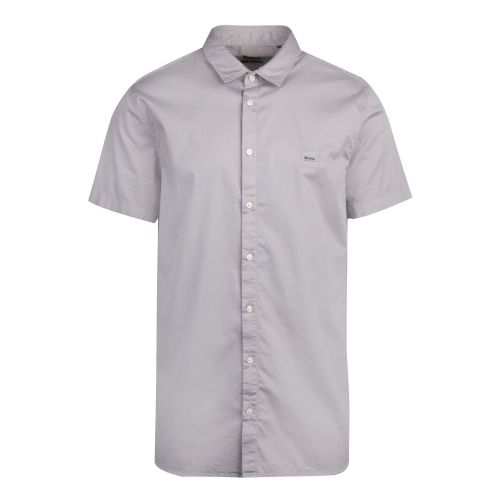 Casual Mens Stone Magneton_1 Stretch S/s Shirt 56997 by BOSS from Hurleys