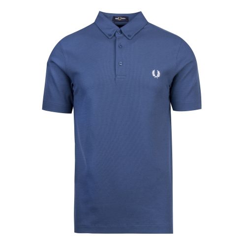 Mens Blue Button Down Collar S/s Polo Shirt 52235 by Fred Perry from Hurleys