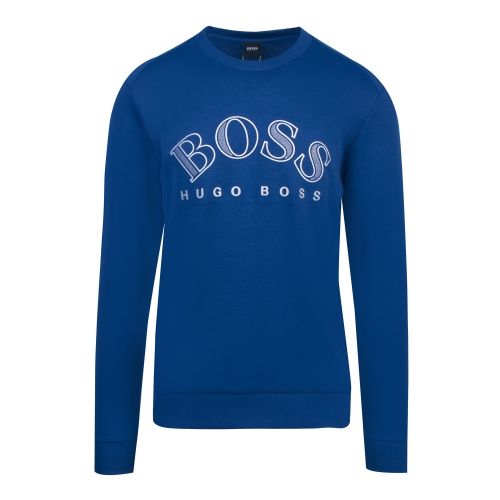 Athleisure Mens Blue Salbo Crew Sweat Top 57066 by BOSS from Hurleys