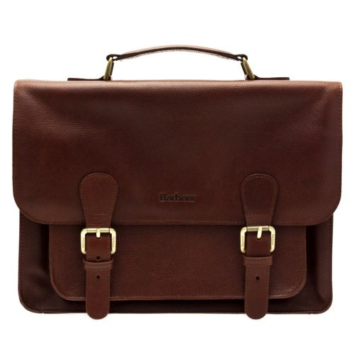 Lifestyle Mens Brown Leather Satchel 64854 by Barbour from Hurleys