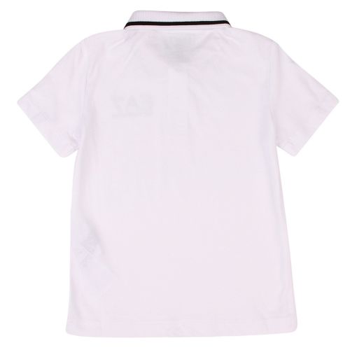 Boys White Tipped Logo S/s Polo Shirt 38063 by EA7 Kids from Hurleys