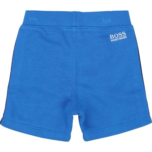 Toddler White/Blue Polo & Sweat Shorts Set 38257 by BOSS from Hurleys