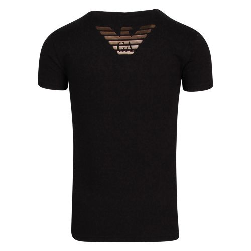 Mens Black/Gold Back Logo Slim Fit S/s T Shirt 48040 by Emporio Armani Bodywear from Hurleys