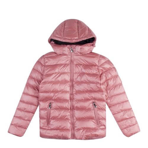 Girls Dusky Pink Spoutnic Shiny Hooded Padded Jacket 48988 by Pyrenex from Hurleys