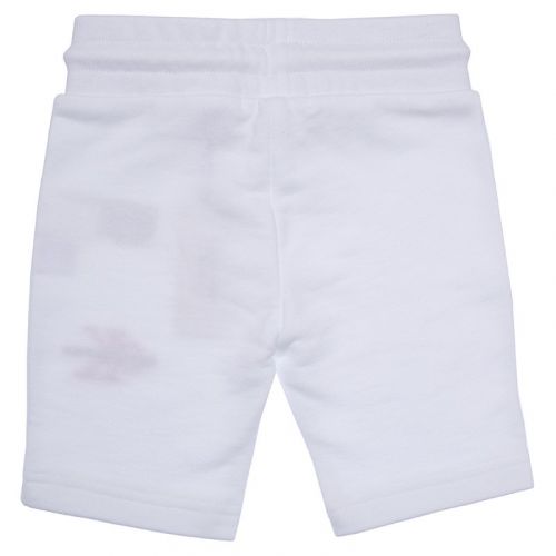 Girls Bright White Monogram Cycle Sweat Shorts 104810 by Calvin Klein from Hurleys
