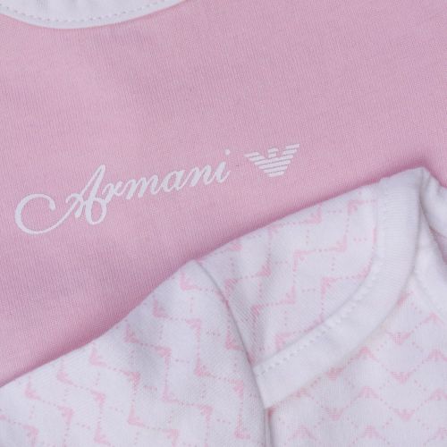 Baby Pink 2 Pack Bodysuits 62533 by Armani Junior from Hurleys