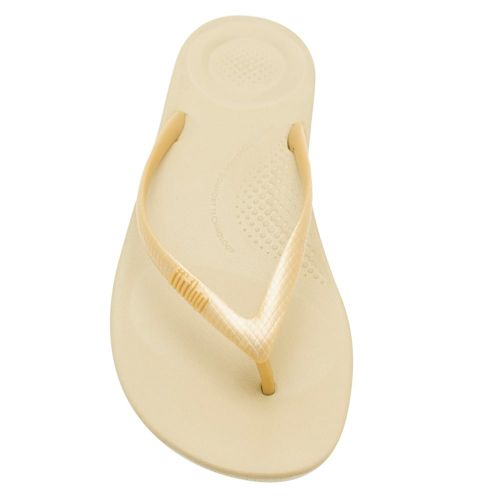 Fit Flop Womens Gold Iqushion Flip Flops 8451 by FitFlop from Hurleys