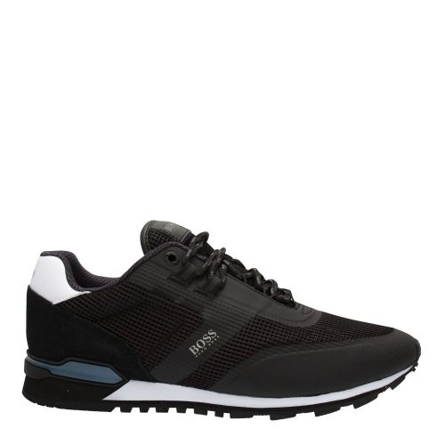 Mens Black Parkour_Runn Mesh Trainers 89581 by BOSS from Hurleys